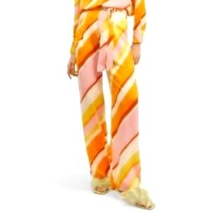 MNG by Mango striped wide leg pants. Size 4 NWT